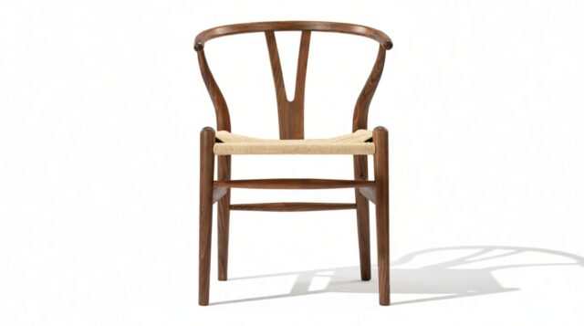 The Wish – Walnut with Natural Seat, Dining Chair
