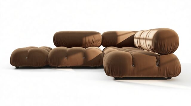 The Bellini – Mocha Velvet, Sectional (Small Right Corner)