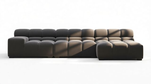The Tufty – Ink Brushed Weave, Small Chaise (Right) – Sectional