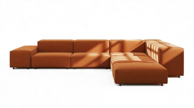 The Extrasoft – Burnt Orange Velvet, Corner (Right)