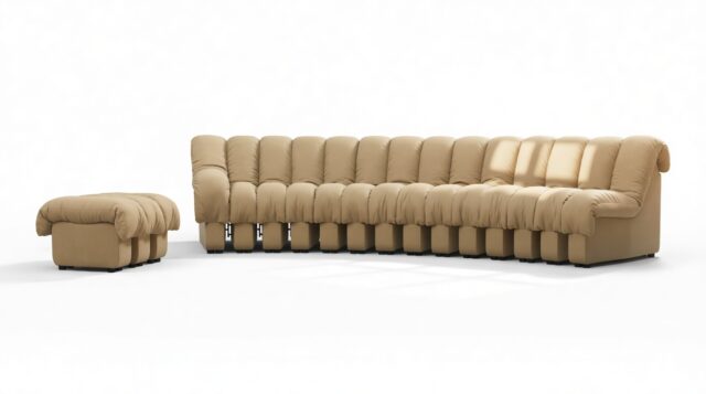 The DS 600 – Beige Vegan Leather, Sectional, Combination 2, Left Arm