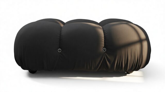 The Bellini Outdoor – Black Performance Weave (Outdoor), Ottoman