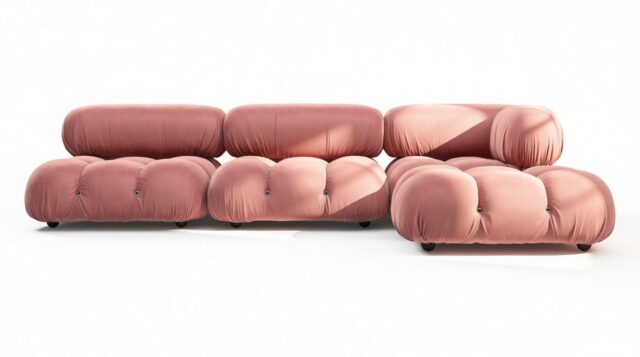 The Bellini – Blush Pink Velvet, Sectional (Right Chaise)
