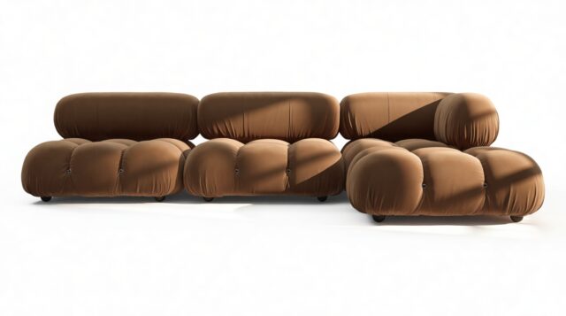 The Bellini – Mocha Velvet, Sectional (Right Chaise)