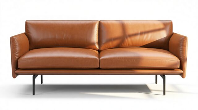 The Outline – Tan Premium Leather, Two Seater