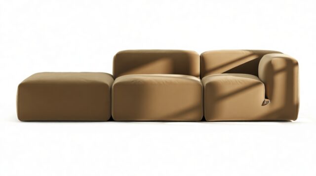 The Le Mura – Old Gold Velvet, Open End Sofa (Left)