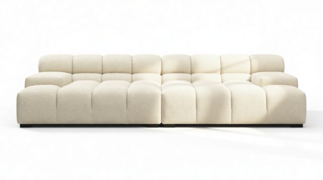 The Tufty – Eggshell Boucle, Extra Deep Sofa – Sectional