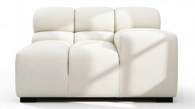 The Tufty Outdoor – Soft White Performance Weave (Outdoor), Armrest (Right)