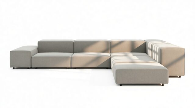 The Extrasoft – Soft Gray Brushed Weave, Corner (Right)