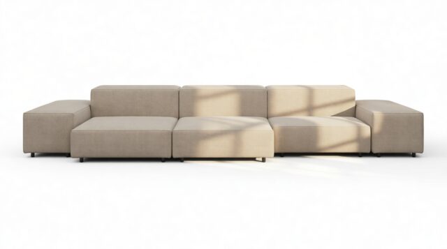 The Extrasoft – Biscotti Brushed Weave, Three Seater Sofa (Right)