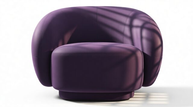 The Julep – Grape Velvet, Lounge Chair