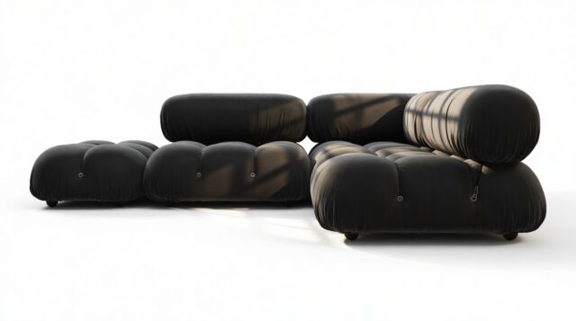The Bellini – Black Velvet, Sectional (Small Right Corner)