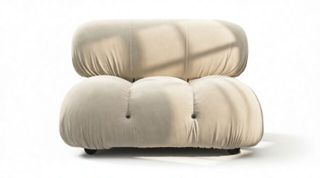 The Bellini – Eggshell Vegan Suede, Armless Module