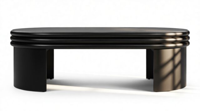 The Pasquale – Black, Oval Coffee Table