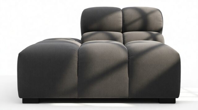 The Tufty – Ink Brushed Weave, End Armless (Left)