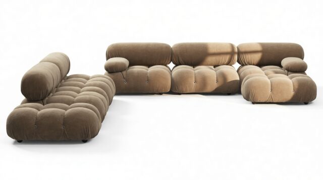 The Bellini – Cappuccino Brown Chenille, Sectional (Large Left Corner)