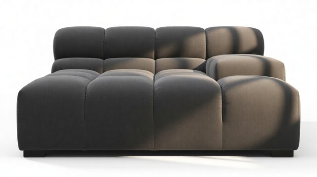 The Tufty – Ink Brushed Weave, Deep Large Armrest (Right)