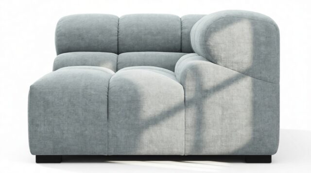 The Tufty – Cerulean Chenille, Corner (Right)