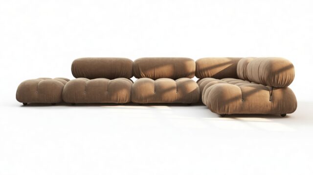 The Bellini – Cappuccino Brown Chenille, Sectional (Right Corner)