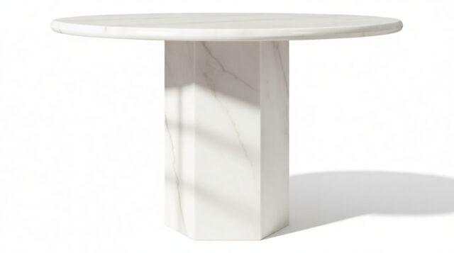 The Saga – Fiore Bianco Marble, 47in Round
