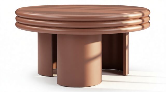 The Pasquale – Terracotta, Round Coffee Table (High)