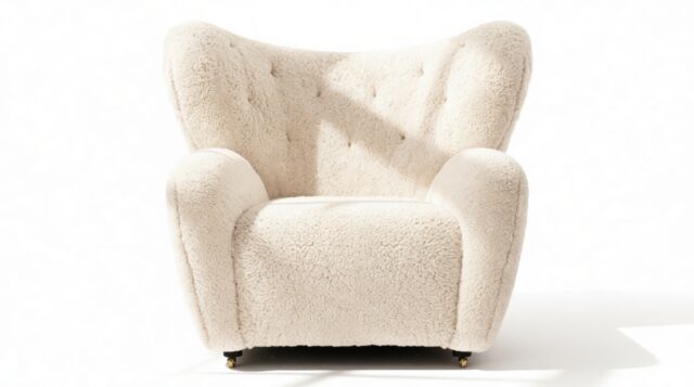 The Tired Man – Natural Luxe Sheepskin, Lounge Chair