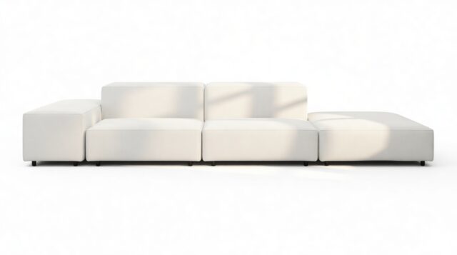 The Extrasoft – White Linen, Open End Sofa (Right)