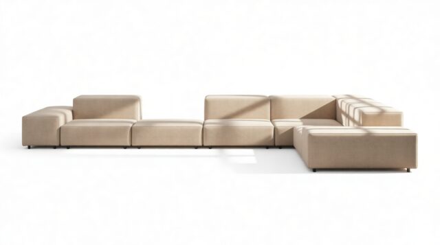 The Extrasoft – Biscotti Brushed Weave, Large Corner (Right)