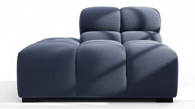 The Tufty – Royal Blue Wool, End Armless (Left)