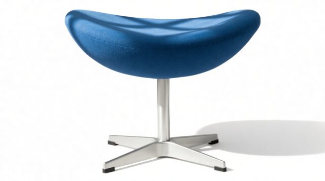 The Jacobsen – Indigo Blue Wool, Ottoman