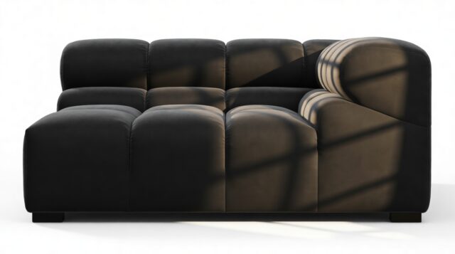 The Tufty – Black Velvet, Large Corner (Right)