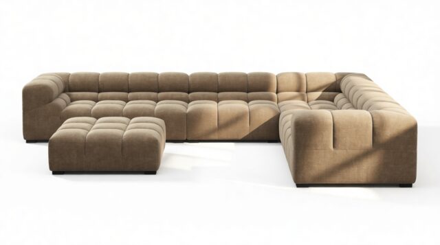 The Tufty – Cappuccino Brown Chenille, Large Corner (Right) – Sectional