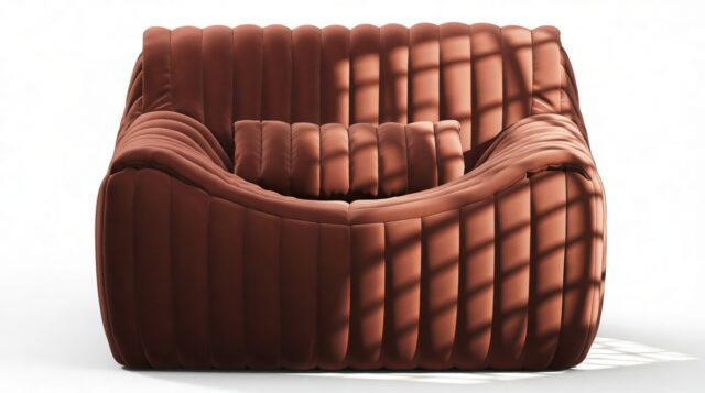 The Sandra – Burgundy Luxe Velvet, Lounge Chair