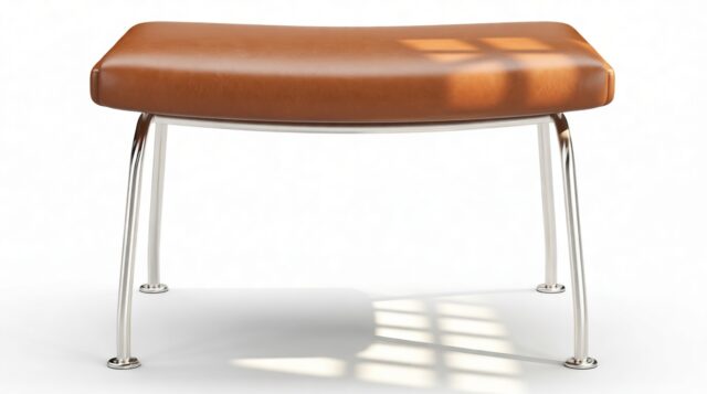 The Trondheim – Tan Premium Leather, Ottoman