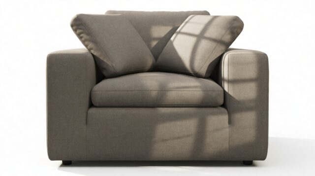 The Ciel – Coffee Brushed Weave, Lounge Chair