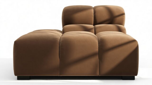 The Tufty – Mocha Velvet, End Armless (Left)