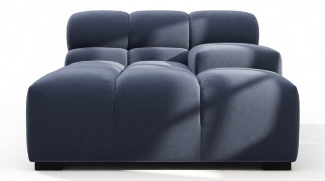 The Tufty – Royal Blue Wool, Deep Armrest (Right)