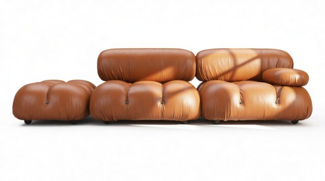 The Bellini – Tan Premium Leather, Open End Sofa (Left)