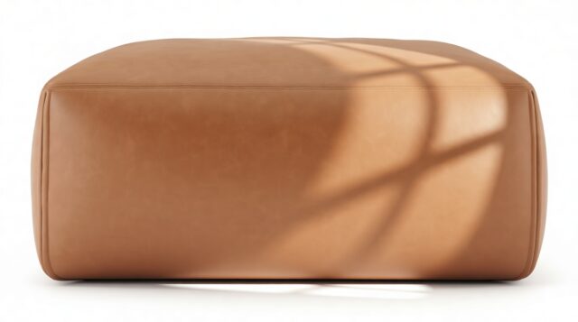 The Le Mura – Tan Vegan Leather, Ottoman