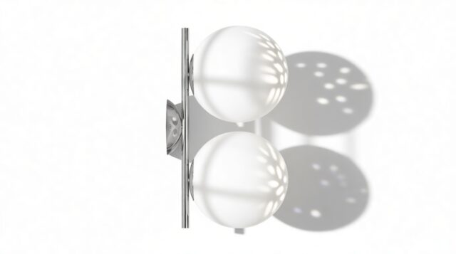 The IC – Chrome, Double Wall And Ceiling Light