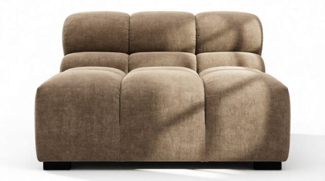 The Tufty – Cappuccino Brown Chenille, Armless Module