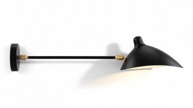 The Mouille – Black, Single Arm Small Wall Lamp