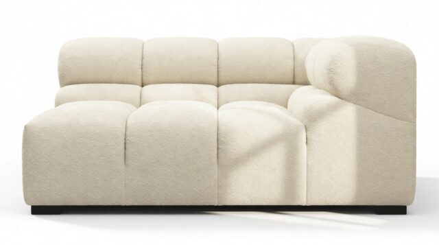 The Tufty – Eggshell Boucle, Large Corner (Right)