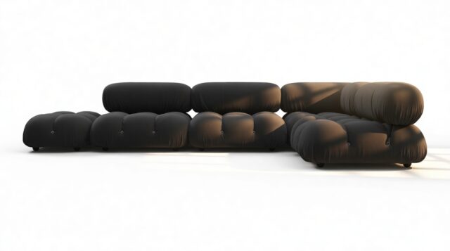 The Bellini Outdoor – Black Performance Weave (Outdoor), Sectional (Right Corner)