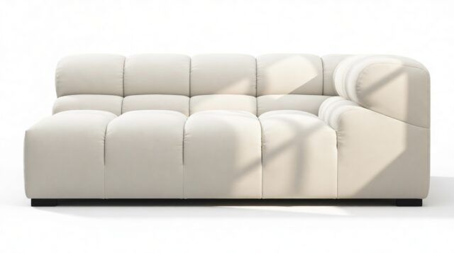 The Tufty – Oatmeal Brushed Weave, Extra Large Corner (Right)