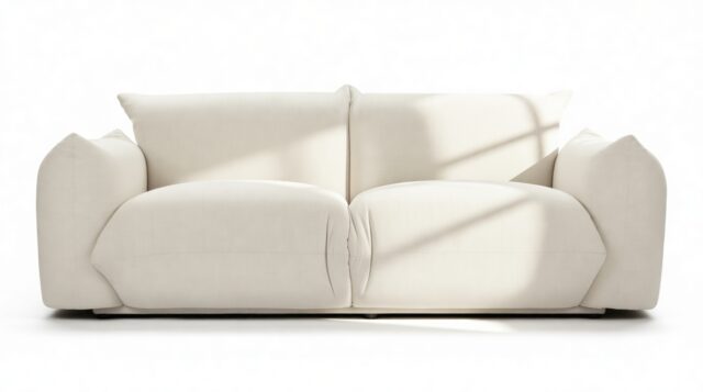 The Marenco – Ivory Linen, Two Seater Sofa