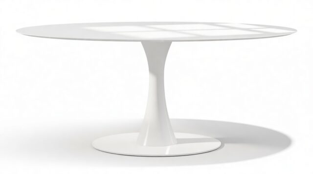 The Nord – White Lacquer, Oval 67in