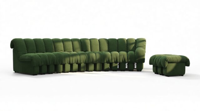 The DS 600 – Tarragon Vegan Suede, Sectional, Combination 2, Right Arm