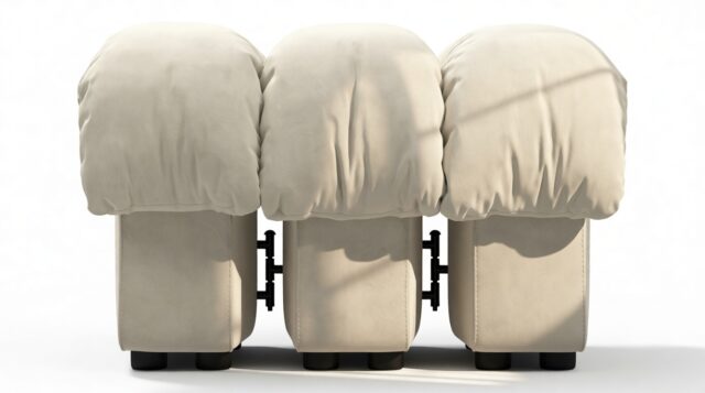 The DS 600 – Eggshell Vegan Suede, Ottoman