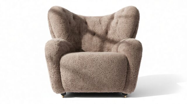 The Tired Man – Cappuccino Luxe Sheepskin, Lounge Chair